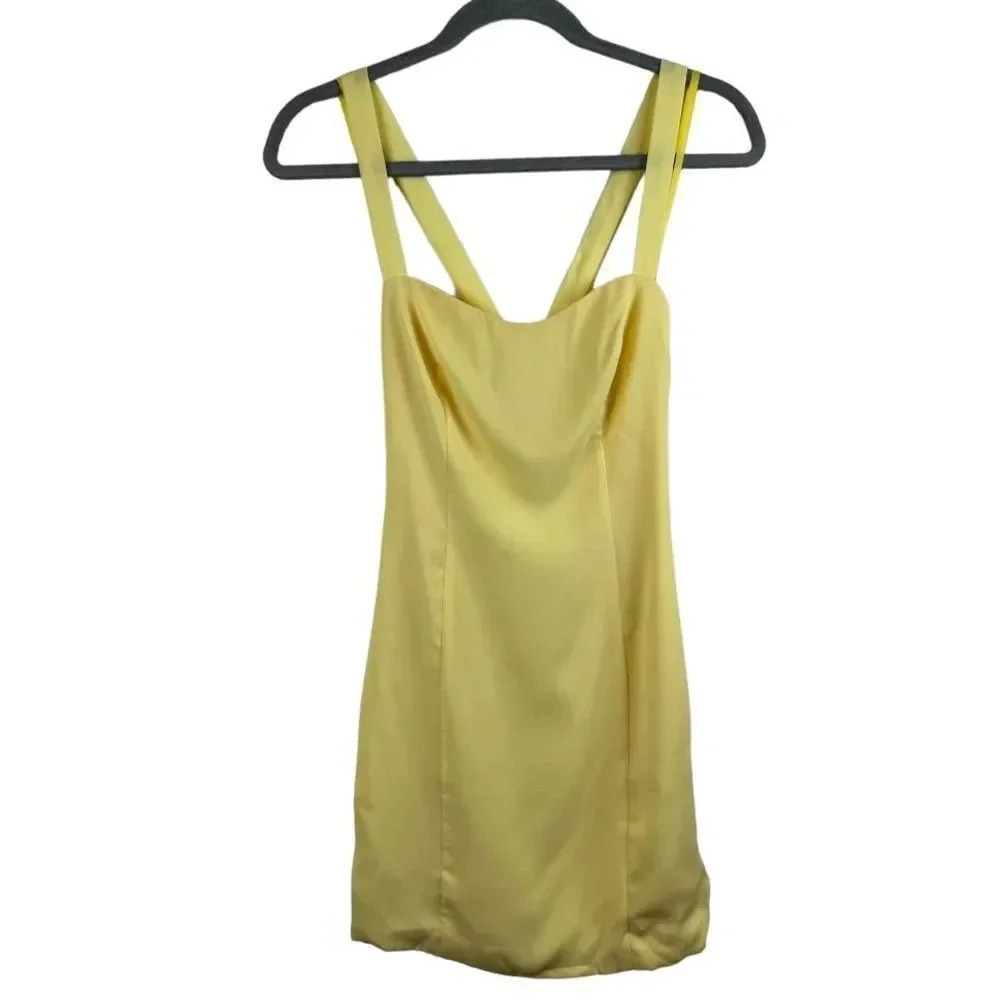Fame and Partners Mini Dress Yellow 2 NWT